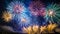 Sparkling Night: The magnificent fireworks display on New Year\\\'s Eve