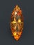 Sparkling orange gem marquise shape