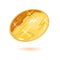 Sparkling oval shape citrine or yellow topaz. Beautiful mineral, gemstone.