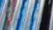 Sparkling paint drip ink stripes silver blue red