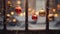 Sparkling Snowflakes: A Festive Window Display of Joyful Ornamen