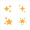 Sparkling star icon. Sparkle star shine icons. Shinny clean stars pop up. Shooting stars glitter vector illustration in yellow