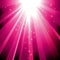 Sparkling stars descending on magenta light burst