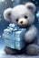 Sparkling Surprises: A Dreamy White Teddy Bear\\\'s Gift-Giving Adv