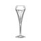 Sparkling wine glass. Hand drawn full champagne glass sketch