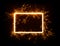 Sparkly glowing empty rounded corner rectangle frame