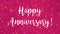 Sparkly pink Happy Anniversary greeting card video