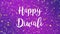 Sparkly purple Happy Diwali greeting card video