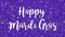 Sparkly purple Happy Mardi Gras greeting card video