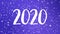 Sparkly purple Happy New Year 2020 greeting card video