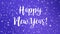 Sparkly purple Happy New Year greeting card video