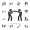 sparring boxers icon. Set of Cfight and sparring element icons. Premium quality graphic design. Signs and symbols collection icon