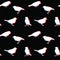 Sparrows vector pattern with effects on black.