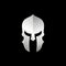 Sparta / Spartan warrior helmet logo, metallic silver Warrior helmet logo design