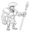 Spartan Gladiator Trojan Warrior Soldier Cartoon