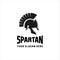 Spartan Helmet silhouette, Greek warrior.