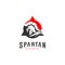 Spartan Logo design vector illustration . Spartan Helmet Logo template. Modern professional logo set for a sport team