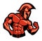 Spartan muscle posing