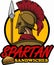 Spartan sandwiches vector icon black white outline