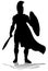 Spartan Silhouette Gladiator Trojan Greek Warrior