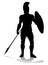 Spartan Silhouette Gladiator Trojan Greek Warrior