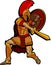 Spartan Standing with Sword and Shield