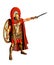 Spartan warrior in armor with sword