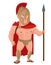 Spartan warrior holding spear.