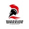 Spartan warrior logo design vector illustration. Warriors sport team logo design template