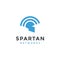 Spartan wireless signal logo icon icon vector template