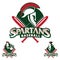 Spartans Baseball insignia vector illustration