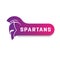 Spartans logo with warrior helmet on white