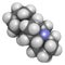 Sparteine scotch broom alkaloid molecule. 3D rendering. Atoms are represented as spheres with conventional color coding: hydrogen