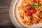 Spashetti pasta with tomato sauce and baked tomatoes cherry