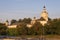 Spaso Andronikov monastery and Andronyevskaya embankment in Moscow.  Andrey Rublev museum. Orthodox church. Moscow view