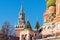 Spasskaya clock tower and St Basil Cathedral