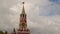 Spasskaya Tower of the Kremlin Wall in Moscow