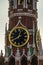 Spasskaya towers with chimes in Moscow Kremlin on Red Square