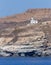 Spathi lighthouse on a steep hillside, Serifos island, Cyclades, Greece
