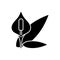 Spathiphyllum black glyph icon
