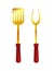 Spatula and Fork Tools Set Vector Illustration