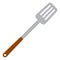 Spatula icon. Kitchen cooking slotted utensil tool