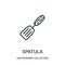 spatula icon vector from gastronomy collection collection. Thin line spatula outline icon vector illustration