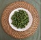 Spatzle with spinach ready to be cooked. Spatzle, or spaetzle, is a typical dish of German speaking populations, a soft egg noodle