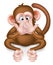 Speak No Evil Cartoon Wise Monkey