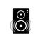 Speaker amplifier noise melody sound music silhouette style icon