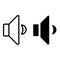 Speaker glyph icon. Multimedia icon