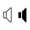 Speaker glyph icon. Multimedia icon