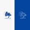 Speaker, Loud, Audio, Voice Line and Glyph Solid icon Blue banner Line and Glyph Solid icon Blue banner