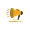 Speaker, Loudspeaker, Voice, Announcement  Flat Color Icon. Vector icon banner Template
